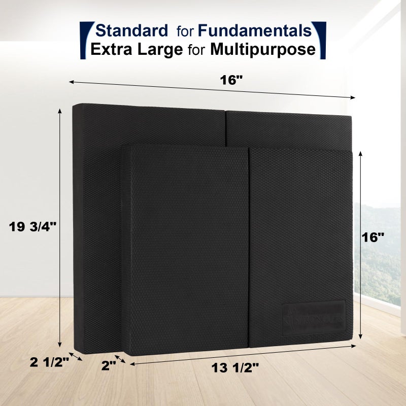 StrongTek 2-in-1 Non-Slip Balance Pad - High-Density Foam Cushion, Supportive Exercise Mat & Knee Pad for Core Training, Yoga, Pilates, Physical Therapy, Stability Training, Stretching, and Rehab - Image 2